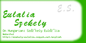 eulalia szekely business card